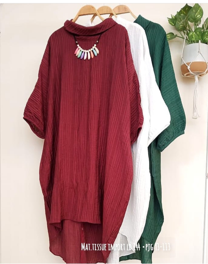 Tunik Plisket Neck
