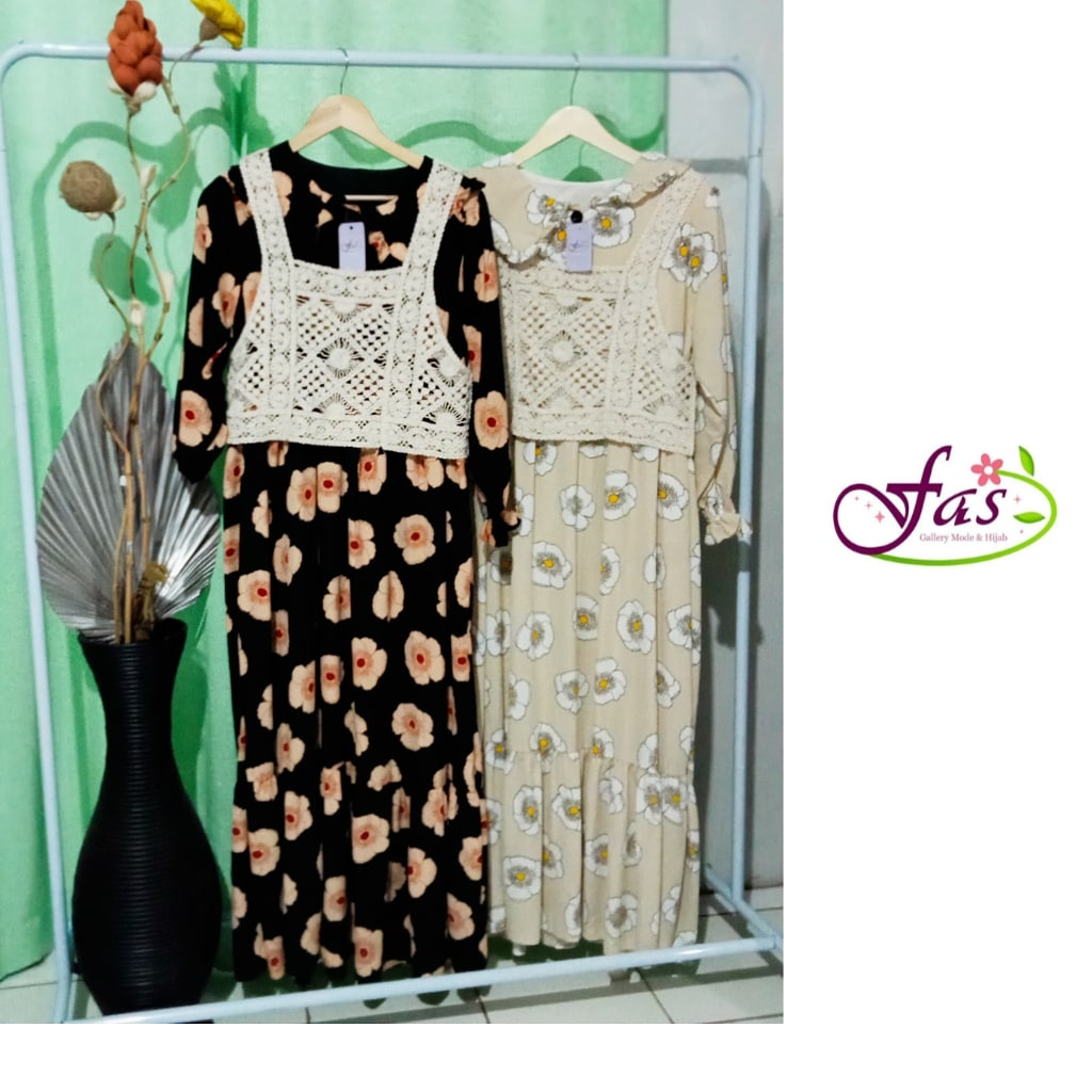 Longdress Rompi Putih